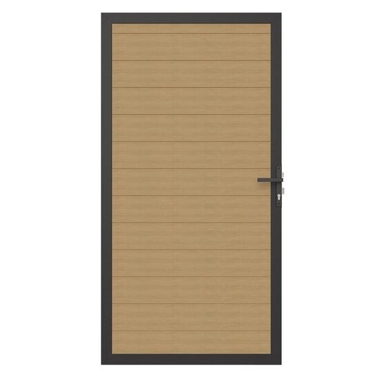 Composiet Tuindeur 100x195 cm – Red Cedar – Duurzaam & Onderhoudsarm