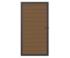 Composiet tuindeur 100x195 cm teakhout met aluminium frame