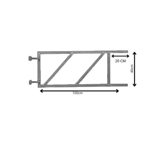 Verstelbaar poortframe 100x40cm - 2mm staal vuurverzinkt