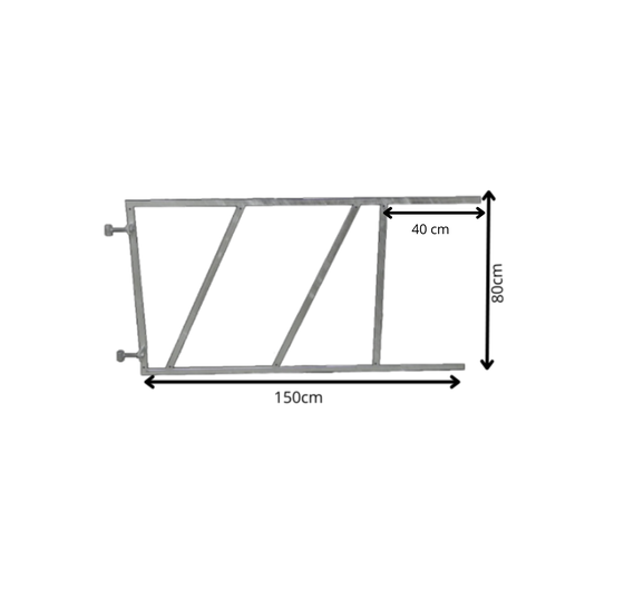 Poortframe 150x80cm verstelbaar vuurverzinkt staal 2mm dikte