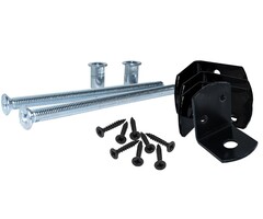 Bevestigingsset tuinscherm voor betonpalen zwart gepoedercoat 4 stuks