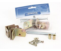 Bevestigingsset tuinscherm betonpaal verzinkt - 4 L-steunen 10x10cm