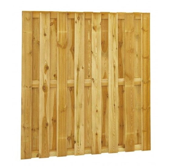 Grenen schutting geschaafd 180x180 cm met 18 planken geïmpregneerd