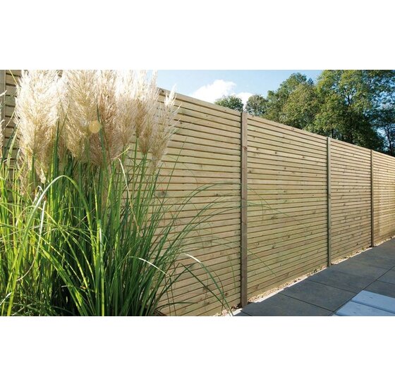 Tuinscherm horizontaal 180x180 cm vuren geïmpregneerd geschaafd Elan