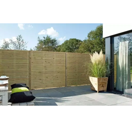 Tuinscherm horizontaal 180x180 cm vuren geïmpregneerd geschaafd Elan