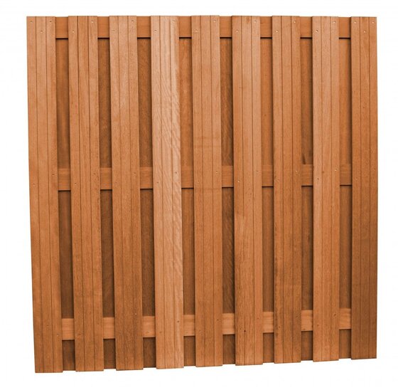Hardhouten schutting geschaafd 20-planks FSC duurzaamheidsklasse 1