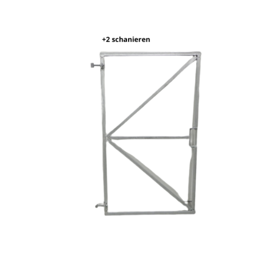Poortframe verstelbaar met slotkast