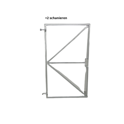 Poortframe verstelbaar met slotkast