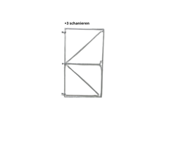 Poortframe - 100x180cm (slotkast groot) [2mm] - Vuurverzinkt -  Verstelbaar
