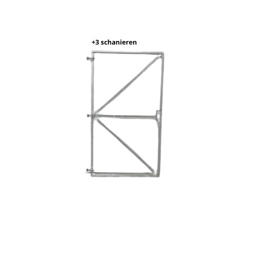 Poortframe verstelbaar met slotkast