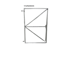 Poortframe - 100x155cm (klein slotkast) [2mm] - Vuurverzinkt - verstelbaar