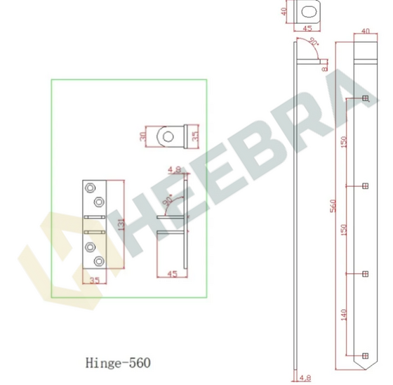 Complete Set voor Poortdeuren Breed PC72 Zwart – Inclusief Slot, Hengen & Beslag