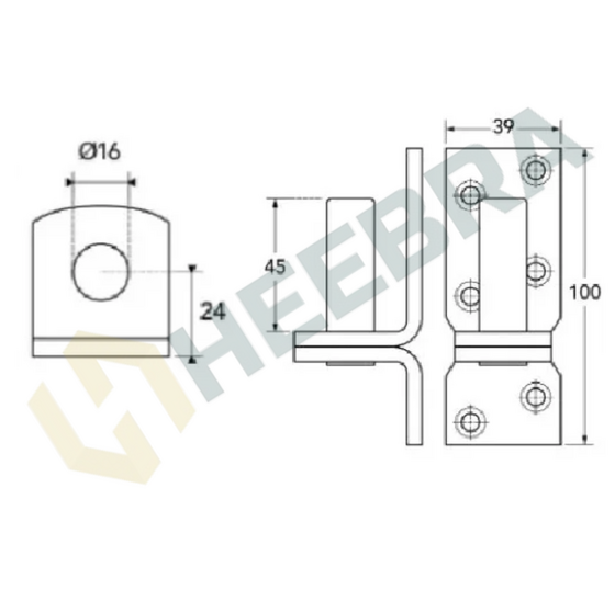 Complete Set voor Poortdeuren Luxe PC72 RVS – Inclusief Slot, Plaatduimen & Beslag