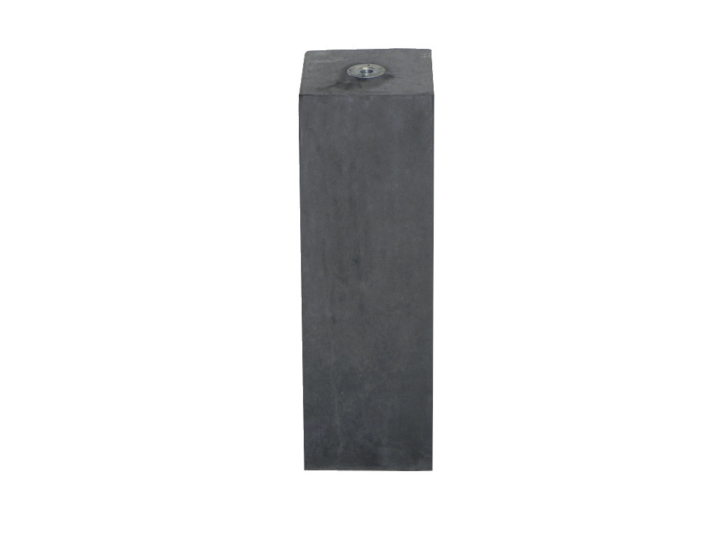 Betonpoer 120 × 120 × 580 mm met M16 schroefhuls, facetrand