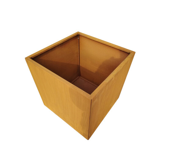 Vierkante Plantenbak 400x400x400 mm – Cortenstaal | Eenvoudige Montage