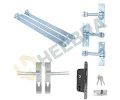 Complete Set voor Poortdeuren Extra Breed PC72 RVS