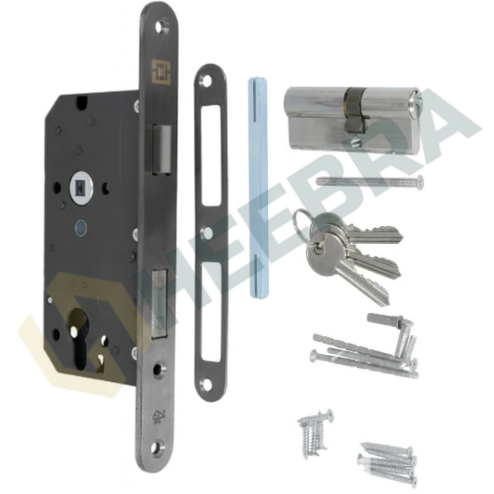 Complete Set voor Poortdeuren Extra Breed PC72 RVS – Inclusief Slot, Scharnieren & Beslag