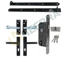 Complete Set voor Poortdeuren Breed PC72 Zwart