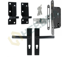 Complete Set voor Poortdeuren Luxe PC72 Zwart