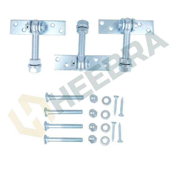 Poortdeur set extra breed RVS met SKG2 slot en verstelbare scharnieren
