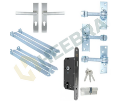 Complete Set voor Poortdeuren Extra Breed RVS