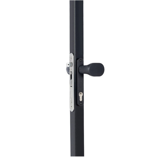 Krukpaar 3006PAD Zwart – Aluminium Deurkruk met Afgeronde Hoeken | Vaste of Roterende Werking