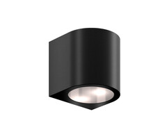 Architecturale boogvormige wandverlichting zwart 75 mm 230V