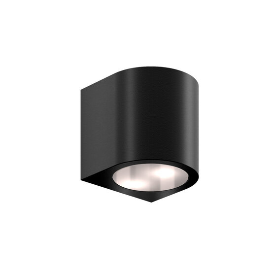 Architecturale boogvormige wandverlichting zwart 75mm 230V