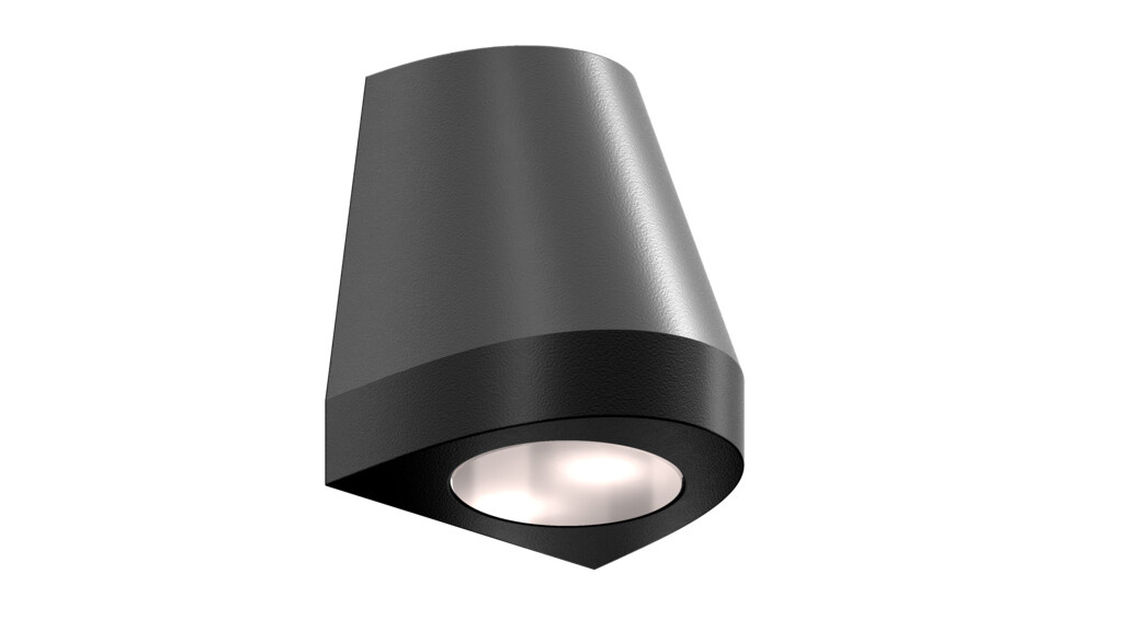 Architecturale Kegelvormige Wandverlichting Zwart 85mm 230V