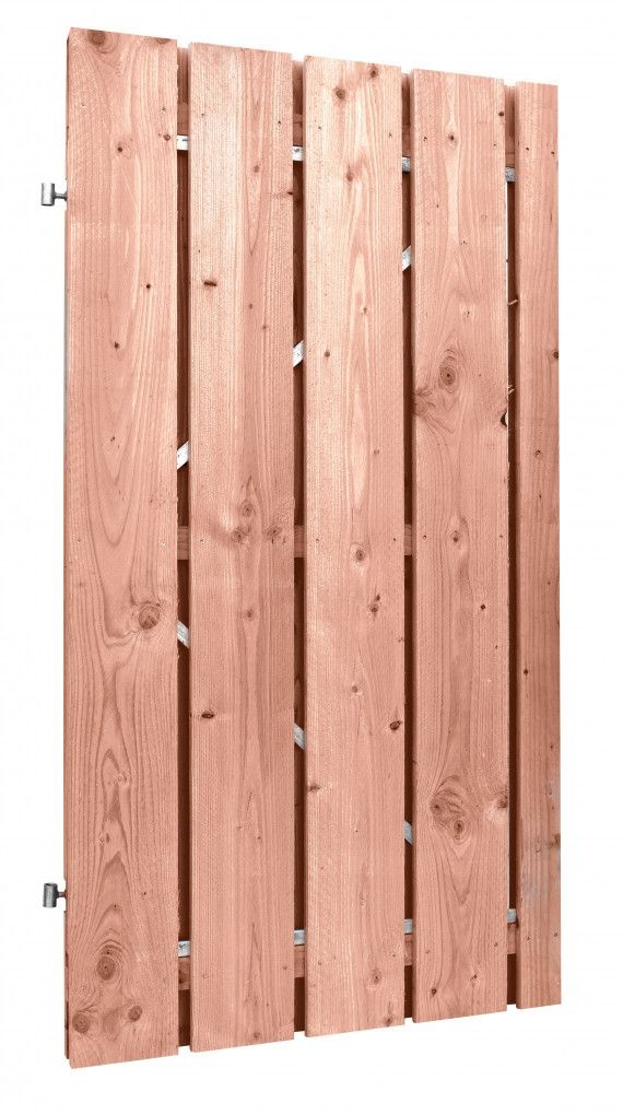 Douglas houten tuindeur 180x100 cm onbehandeld met stalen frame