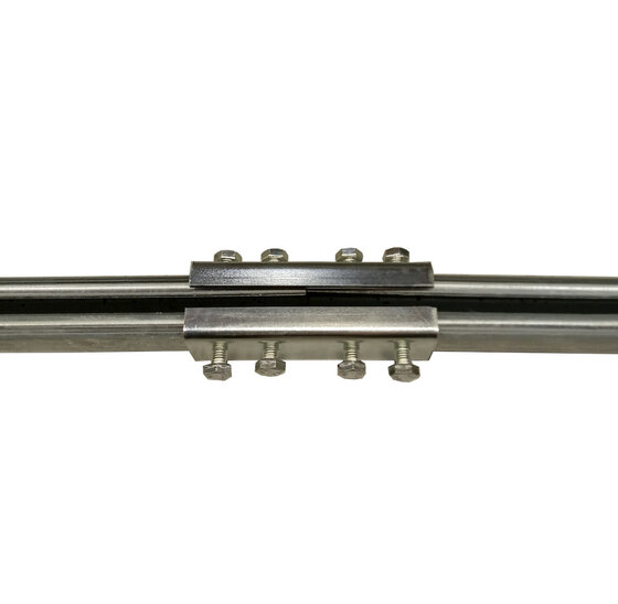 C-profielgeleider 3000 mm voor schuifpoorten en railgeleidingen – 53x42 mm, 2,5 mm dik, max. 180 kg