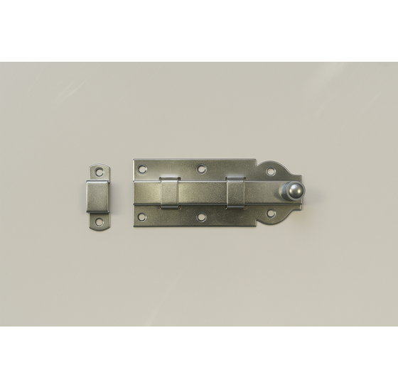 Rolschuif vlak 160x65 mm [2 mm] grijs verzinkt – Sterke stalen rolsluiting met montageplaat 160x65x2 mm voor poorten en deuren