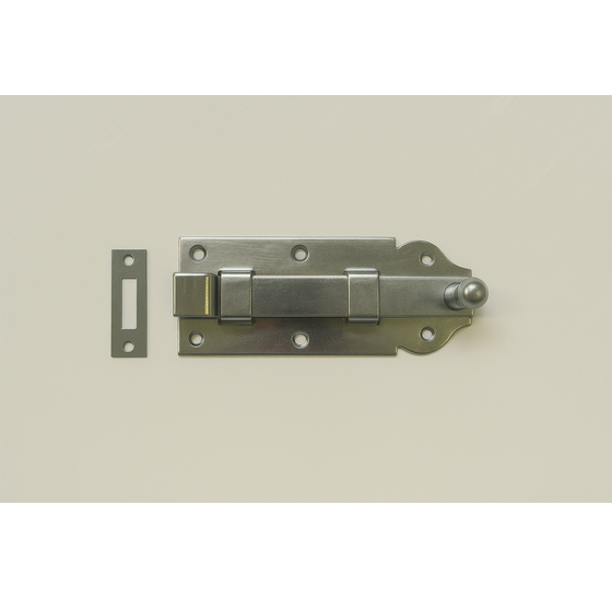 Rolschuif met bocht 120x55 mm [2 mm] met montageplaat 160x65x2 mm – Stevige stalen rolsluiting voor poorten en deuren