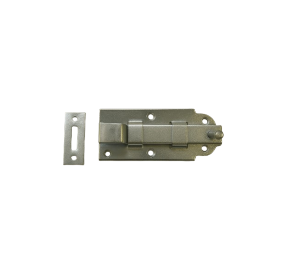 Rolschuif met bocht 120x55 mm [2 mm] – Stevige stalen rolsluiting met montageplaat 120x55x2 mm voor poorten en deuren