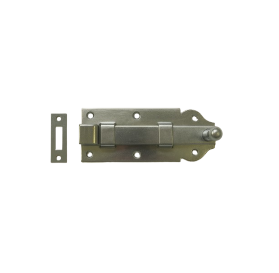 Rolschuif met bocht 120x55 mm [2 mm] met montageplaat 160x65x2 mm – Stevige stalen rolsluiting voor poorten en deuren