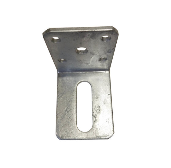 L-beugel staal 100x95x75mm met sleuf 21x70mm en Ø9,7mm montagegaten