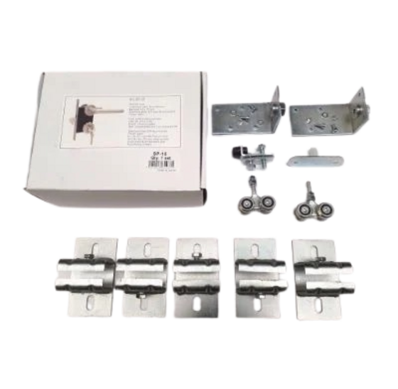 Plafondbevestigingsets voor schuifpoorten 1500x1900mm