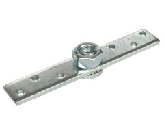 Verstelbare steunplaat 120x30 mm M12 (4 mm dik)
