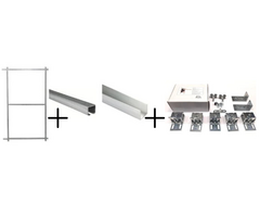 Heebra Complete set: Schuifpoort + bevestiging tot 180kg