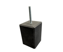 Betonpoer 20x19,5x19,5 cm antraciet met facetrand en draadstang