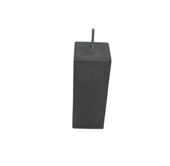 Betonpoer recht model met facetrand en M16 draadstang voor zware buitenconstructies