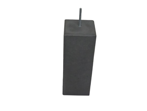Betonpoer 20x20x58 cm met facetrand voor veranda en overkapping