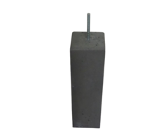 Betonpoer 150x150 mm, 580 mm hoog, recht model met facetrand