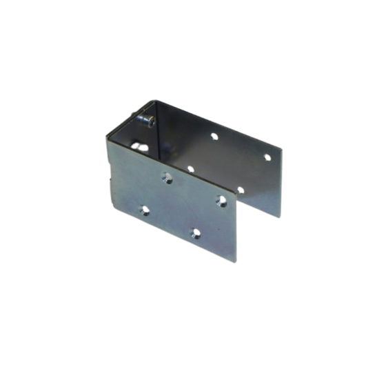 Verstelbare steunplaat M12 met verstelbare breedte 50–65 mm en bevestigingsplaat 100x55x3 mm