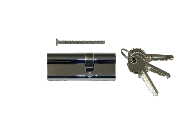 Deurcilinder 30/50 mm messing met 3 sleutels