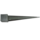Paalhouder met pen vuurverzinkt 121x121x750 mm met 2 mm wanddikte voor brede houten palen