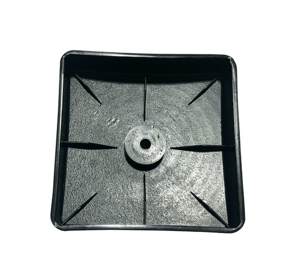 Paalornament vierkant 91x91 mm zwart kunststof voor nette afwerking van palen