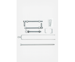 Set voor Engelse poort met schroefduimen Vuurverzinkt 600x72mm [6mm]