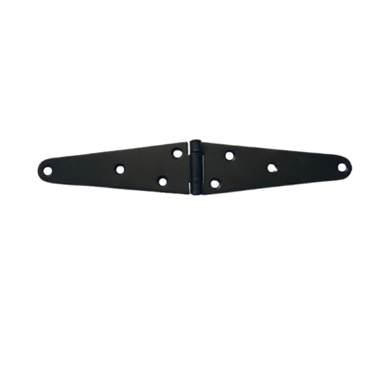 Staartheng zwart 125 mm – Stalen scharnier voor lichte deuren, tuinpoortjes en panelen, 2 mm dik