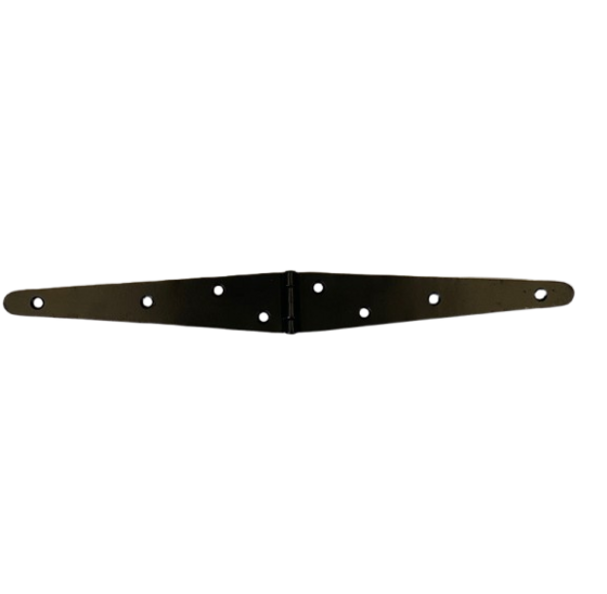 Staartheng zwart 200 mm – Stalen scharnier voor poorten, deuren en hekwerken, 2 mm dik